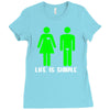 life is simple funny Ladies Fitted T-Shirt