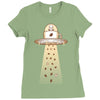 alien coffee invasion Ladies Fitted T-Shirt