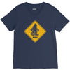 big foot xing big foot crossing sasquatch V-Neck Tee