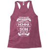 Super Cool Momma Of A Freaking Awesome Son Racerback Tank