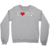 i love house music Crewneck Sweatshirt