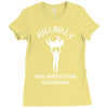 hillbilly hog wrestling champ Ladies Fitted T-Shirt
