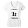 father and son riding partners for life Women's V-Neck T-Shirt