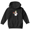 smiling snowman holding out christmas Youth Hoodie