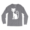 white cat funny Long Sleeve Shirts