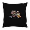 zombie ice cream art Throw Pillow