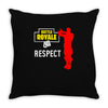 respect batle royal gaming Throw Pillow
