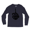 middle finger skeleton bone skull grafitti art Long Sleeve Shirts