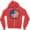 patriotic smiley face Zipper Hoodie