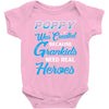 Poppy Was Created because Grankids Need Real Heroes Baby Onesie