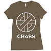 crass anarcho punk rock Ladies Fitted T-Shirt