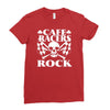 biker t shirt cafe racers ton up boys rockers greasers rock Ladies Fitted T-Shirt