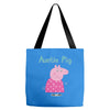 peppa pig auntie pig Tote Bags