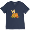corgi pumpkin V-Neck Tee