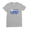 i Stopped Playing Fortnite To Be Here Ladies Fitted T-Shirt