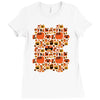 pumpkin pattern Ladies Fitted T-Shirt