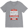 proud daughter dad V-Neck Tee