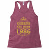 queens are born in 1986 Racerback Tank