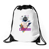 who loves chihuahua Drawstring Bags