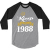 kings are born in 1988 3/4 Sleeve Shirt