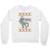 ugly dinosaur merry christmas Crewneck Sweatshirt
