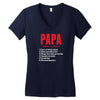 Papa Noun Definition Women's V-Neck T-Shirt
