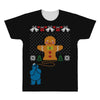 cookie monster gingerbread man ugly christmas sweater All Over Men's T-shirt