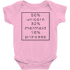 50 % unicorn Baby Bodysuit