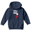 well hung endowed christmas stocking funny Youth Hoodie