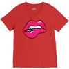 sexy lip biting V-Neck Tee