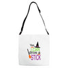 i can a drive a stick Adjustable Strap Totes