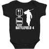eat sleep battlefield 4, funny Baby Bodysuit