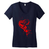 heartless splatter Women's V-Neck T-Shirt