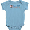 real maen change diaper Baby Onesie