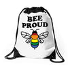 Bee proud Drawstring Bags