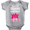 Donna And Dynamos White Letter Baby Bodysuit