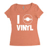 i love vinyl Women's Triblend Scoop T-shirt