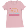 neon sign california republic flag bear Ladies Fitted T-Shirt