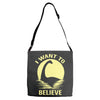 believe in nessie Adjustable Strap Totes