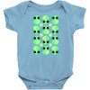 sad alien and daisy nineties grunge pattern Baby Onesie