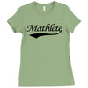 mathlete t shirt funny math humor geek nerd school athlete Ladies Fitted T-Shirt