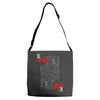 king of hearts playing card Adjustable Strap Totes