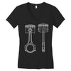 sketch of piston 2 Women's V-Neck T-Shirt