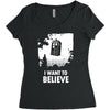 i want to believe Women's Triblend Scoop T-shirt