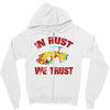 in rust we trust  rat beetle hot rod Zipper Hoodie