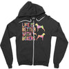life is better with boxers Zipper Hoodie