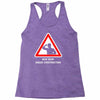 body under construction road sign Racerback Tank