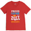 Class of 2017 Proud Father Graduation V-Neck Tee