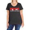 big red brrr - frost football Ladies Curvy T-Shirt