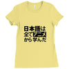 japanese language kanji Ladies Fitted T-Shirt